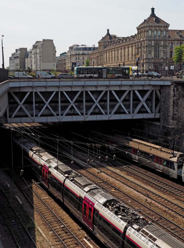 Train lines from Gare Saint Lazare (Rue de Rome). 