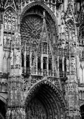 Notre Dame de Rouen, the cathedral (detail).