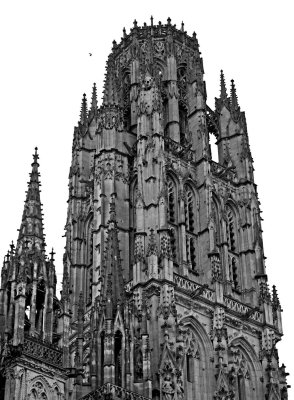 Notre Dame de Rouen, the cathedral (detail).