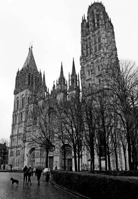 Interior of the Notre Dame de Rouen, the cathedral.