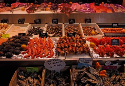Fish food in the Trouville market.