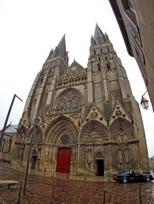 Notre Dame Church at Saint Lô, on the way to Avranches. 