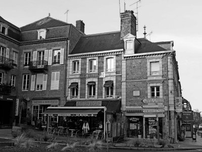 Avranches; from this town we drove towards Mont Saint-Michel. 