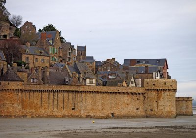 The Mont Saint Michel, viewed from outside.