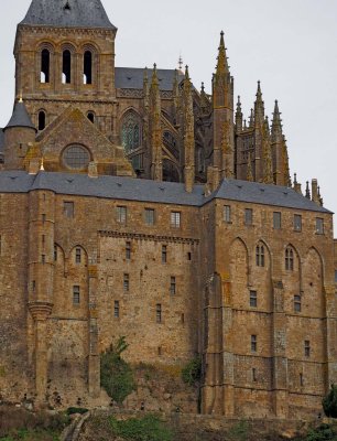 The Mont Saint Michel : the abbey frontal wall.