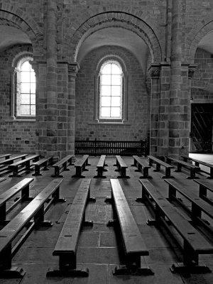 Mont Saint Michel, inside the abbey.