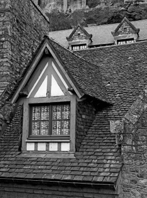 The roofs of the Mont Saint Michel.