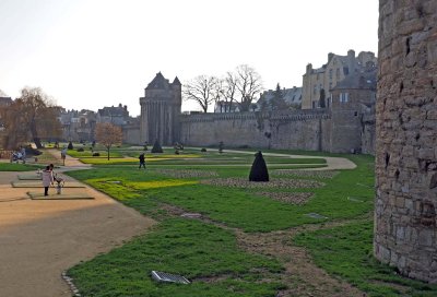 Vannes, the wall of the old city.