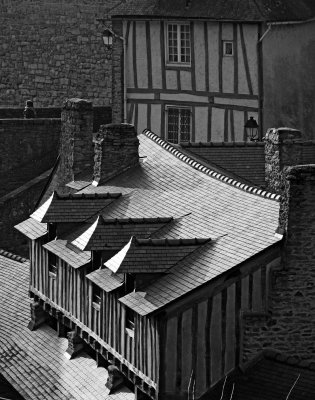 Vannes; some old city roofs. 
