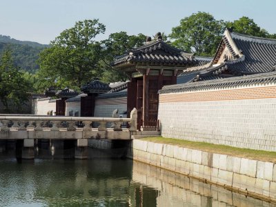 Inside the Gyeongbokgung Palace.