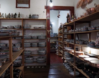 Typical Minas Gerais craft; here mainly soapstone pans.
