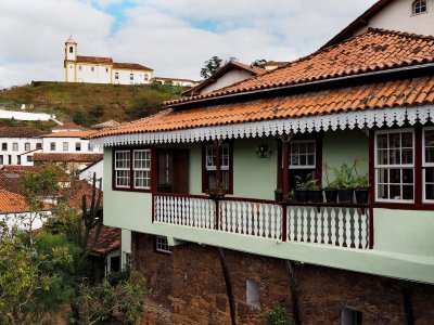 Ouro Preto streets and houses.