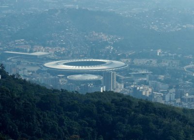 The famous Maracanã stadium, seen from the Corcovado.