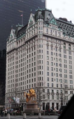 The classical Plaza Hotel, near the Central Park.