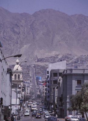 One of the main streets of Antofagasta.