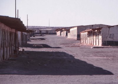 The ghost town Chacabuco at the heart of Atacama desert. 