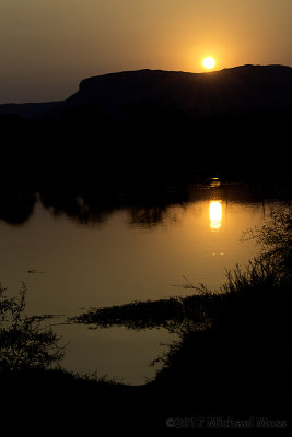Sunset over water