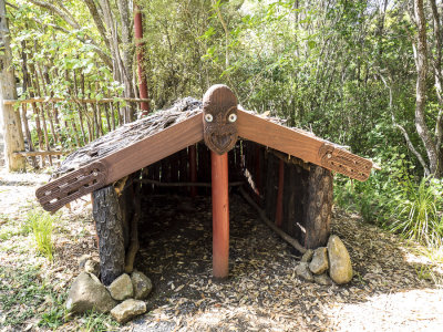 Maori fishing village replica