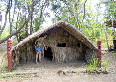 Maori sleeping hut