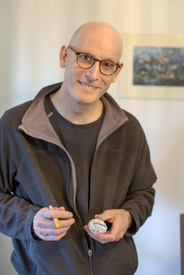 Brien and his guitar egg