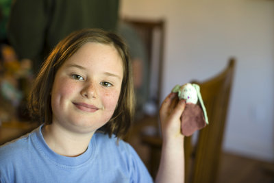 Josie and her sick bunny egg