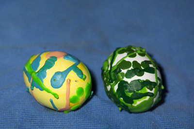 melted crayon eggs