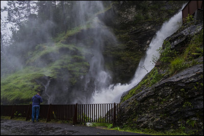 Roald at the Svandal waterfall. Sauda, Norway....