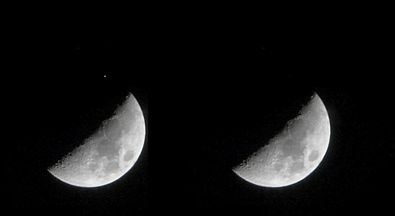 Lunar occultation of the star Aldebaran