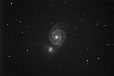 Whirlpool Galaxy (M51) taken from Nerpio using a 10 minutes exposure and a 318mm telescope