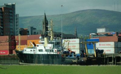 Belfast view from Titanic Museum