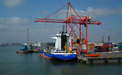 Port cranes and ships