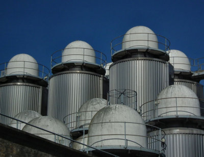 Guinness Brewery domes... where the dark ruby-red liquid originates