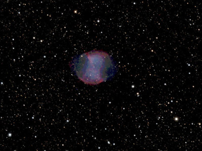 M27_Dumbell Nebula _5 minute exposure with 150mm colour telescope Mayhill New Mexico