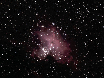 M16 Eagle Nebula, a ten minute exposure with 90mm itelescope in Siding Spring