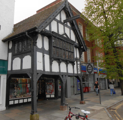 old Tudor-style building now Lee Louise shop