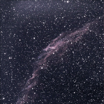 C33 East Veil nebula: 10minute exposure with 150mm itelescope in Nm