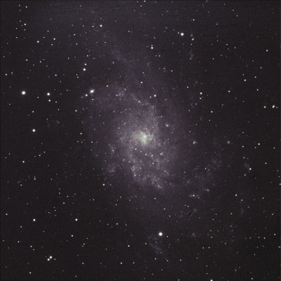 M33 Triangulum Galaxy: 10mins exposure with 150mm itelescope in Nm
