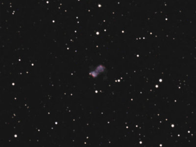 M76 Little Dumbbell nebula: 10minutes exposure with 150mm itelescope in Nm
