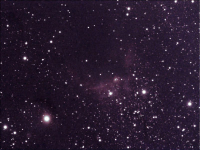 Cave nebula, C9: 10 minute exposure with 150mm itelescope Mayhill Nm