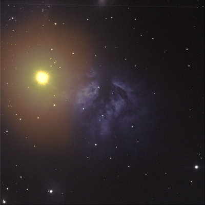 NGC 2024 Flame nebula: 10 mins exposure with 150mm itelescope iat Mayhill Nm