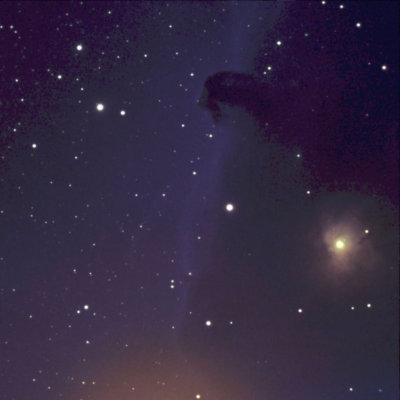 IC434 Horsehead nebula taken with 10 mins exposre by 150mm itelescope at Mayhill Nm
