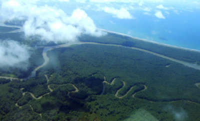 Ox Bow Meanders and Pacific from SANSA Caravan