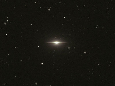 M104 Sombrero Hat Galaxy:5 mins exposure with 150mm itelescope in Mayhill Nm