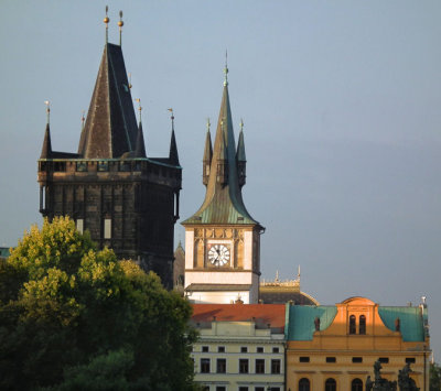  Bridge Tower and spires Charles Bridge