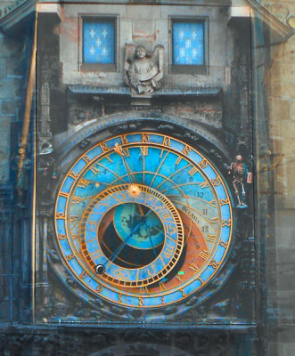  Astronomical clock detail  being refurbished
