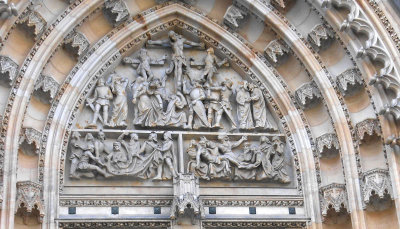 St Vitus Cathedral above main doorway