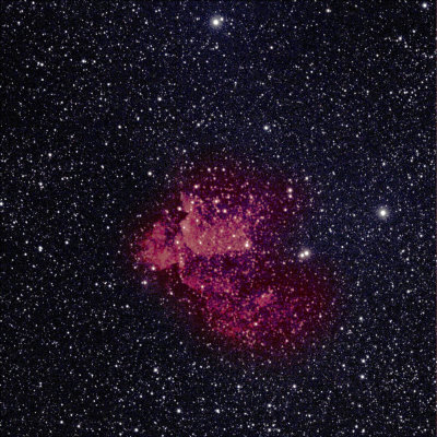 NGC7380 Wizard nebula in Cepheus:440 secs with 150mm itelescpe at Mayhill Nm