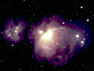 Orion(left to rght): NGC1977 RunningMan, M43, M42- 2mins exposure with 280mm  (unguided)  in Bathurst NSW