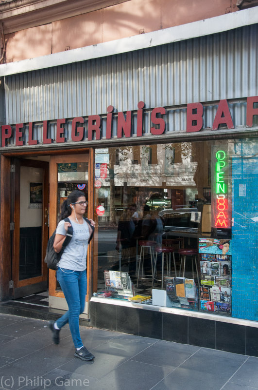 The much-loved Pellegrini's Bar...