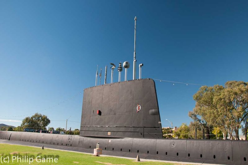 The submarine HMAS Otway at Holbrook, NSW